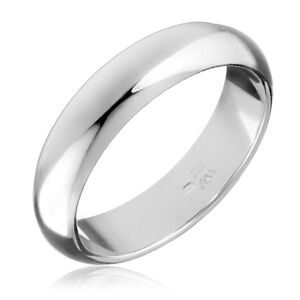 Stříbrný prsten 925 - hladká, mírně vypouklá obroučka - Velikost: 54