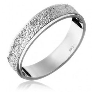 Stříbrný prsten 925 - pískovaný středový pás H11.14