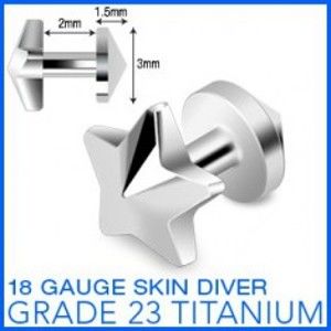 Titánový implantát "skin diver" s hvězdičkou C10.19