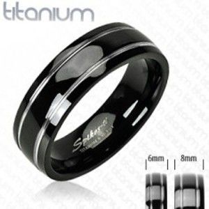 Titanový prsten, dva pruhy B2.5