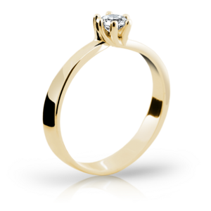 Zlatý prsten DF 1903 ze žlutého zlata, s briliantem 57